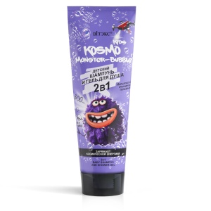 Фотография KOSMO KIDS • MONSTER-Bubble 2в1 Детский Шампунь и ГЕЛЬ ДЛЯ ДУША, туба 250мл, код 4239