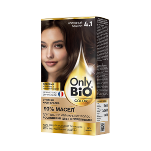 Арт.GB-8024 ФИТОКОСМЕТИК Стойкая крем-краска Only Bio COLOR Тон 4.1 Холодный Каштан, 115мл