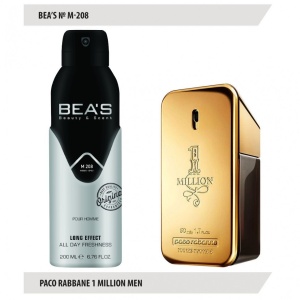 Фотография Beas Парфюмированный дезодорант • M208 • Paco Rabbane 1 Million • 200мл