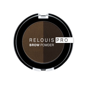 РЕЛУИ Тени для бровей RELOUIS PRO Brow Powder ТОН 03 DARK BROWN/6шт, арт. РБ763-18
