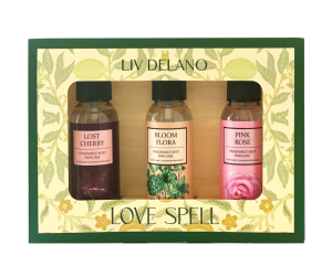 Фотография Liv Delano PHEROMONE ZONE Подарочный набор LOVE SPELL (Спрей-мист Bloom Flora 100 мл + Спрей-мист Lost Cherry 100 мл + Спрей-мист Pink Rose 100 мл)