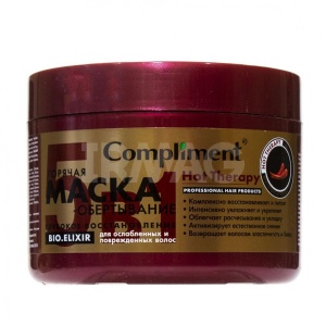 Фотография Compliment Hot Therapy Горячая Маска-ОБЕРТЫВАНИЕ для волос ГЛУБОКОЕ ВОССТАНОВЛЕНИЕ 500мл • арт.641948