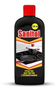 Фотография Sanitol Средство для чистки Стеклокерамики • 250мл • арт.ЧС-35
