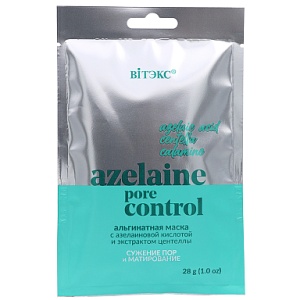 ВИТЭКС Альгинатная маска СУЖЕНИЕ ПОР и МАТИРОВАНИЕ Azelaine Pore Control для лица, шеи и декольте, с
