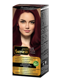 Фотография  Белита-М Hair Happiness Стойкая Крем-краска для волос Аммиачная тон 5.5 Махагон