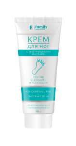 Фотография Family Cosmetics УХОД ЗА НОГАМИ Крем для ног с экстрактами конского каштана и дуба • 110мл • арт.FCF-303