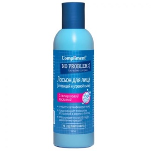Фотография Compliment No Problem Лосьон от прыщей и угревой сыпи с салициловой кислотой, 200мл • арт.858805