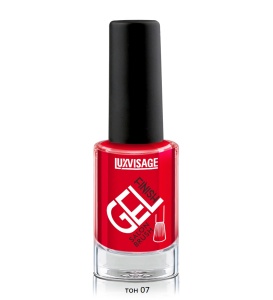 LUX visage ЛАК д/ногтей GEL finish тон 07 (красный)/9г/6шт, арт.К224