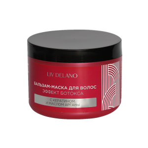 Фотография Liv Delano Love my Hair • БАЛЬЗАМ-МАСКА для волос ЭФФЕКТ БОТОКСА с кератином и маслом аргоны • 500мл