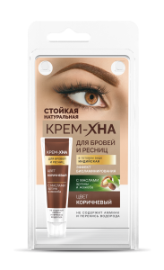 Фотография Фитокосметик Краска для бровей и ресниц • Крем-Хна • индийская КОРИЧНЕВАЯ • 5мл Арт.1226 • арт.1226