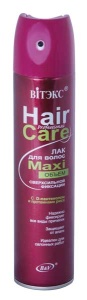 Фотография Белита Hair Care • ЛАК для волос MAXI объём сверхсильной фиксации • 300мл БАЛЛОН, код 40 04