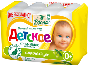 ВЕСНА Мыло Детское с маслом Оливы, 4х75г, арт.6098