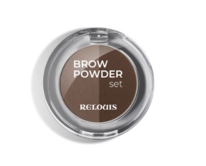 RELOUIS Тени для бровей RELOUIS Brow Powder Set тон 02 BROWN, арт. РБ492-25, 3 г.