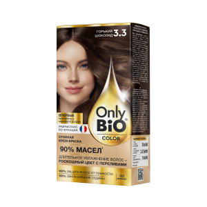 Арт.GB-8022 ФИТОКОСМЕТИК Стойкая крем-краска Only Bio COLOR Тон 3.3 Горький Шоколад, 115мл