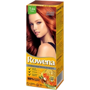 ROWENA Стойкая Крем-Краска для волос тон 7.44  Тициан    (ОРАНЖЕВАЯ)