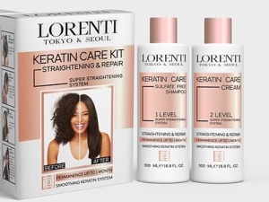 Фотография Lorenti Кератиновое выпрямление • Шампунь 500мл + Крем 500мл
