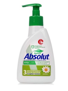 Абсолют Жидкое Мыло •  Ромашка Антибактериальное • 250мл Фотография Абсолют Жидкое Мыло •  Ромашка Антибактериальное • 250мл