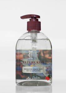 S/LIFE NATURE KISS МЫЛО Деликат.жидкое ЛЁН & БАРБАРИС, 480мл/12шт