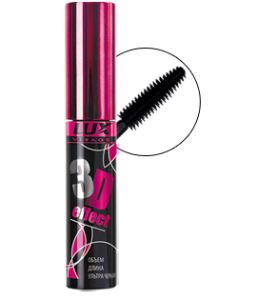Фотография LuxVisage Тушь • 3D effect" Объём+Длина+Ультра черная • 10гр