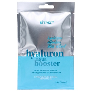 ВИТЭКС Альгинатная маска СУПЕРУВЛАЖНЕНИЕ и УПРУГОСТЬ Hyaluron Aqua Booster для лица, шеи и декольте,