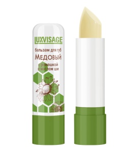 Luxvisage Бальзам для губ Медовый, с РОМАШКОЙ  и МАСЛОМ ШИ (без блистера) 3,9