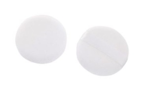 РЕЛУИ Пуховка для пудры из хлопка с белой тесьмой арт.РБ1511-02