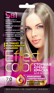 ФИТОКОСМЕТИК КРЕМ-КРАСКА для волос EFFECT COLOR тон СВЕТЛО-РУСЫЙ 50мл (саше) Арт.4918