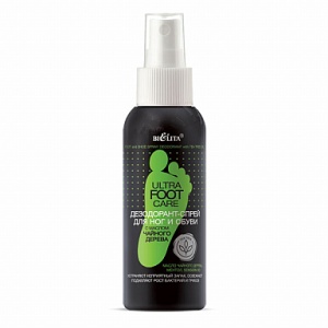 Фотография Белита Ultra Foot Care • Дезодорант-спрей для ног и обуви с МАСЛОМ ЧАЙНОГО ДЕРЕВА • 100мл