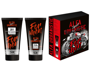 Фотография Family Cosmetics Подарочный набор • Для мужчин • Alfa Urbanistic Sport • гель-шампунь 2-в-1 150мл +Гель после бритья 150мл • арт.FPN-10506