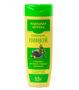 Iris Народная аптека Шампунь Пивной для нормальных и жирных волос 400мл