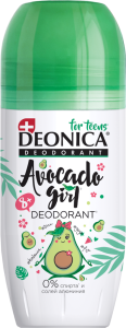 Фотография Deonica Дезодорант-антиперспирант • For Teens • Детский • Шариковый • Avocado Girl • 50мл