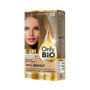 Арт.GB-8034 ФИТОКОСМЕТИК Стойкая крем-краска Only Bio COLOR Тон 7.0 Светло-Русый, 115мл