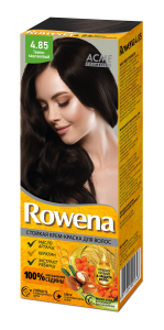 ROWENA Стойкая Крем-Краска для волос тон 4.85  Тёмно-Каштановый