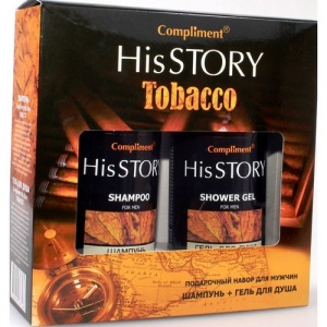Compliment ПН №996 His Story TOBACCO (шампунь д/волос 320 мл+гель д/душа 320 мл) 8шт, арт.797743