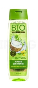 ПРЕЛЕСТЬ ШАМПУНЬ для повреждённых волос 400мл Био ЖИВЫЕ ВИТАМИНЫ на кокосовой воде , арт.21074