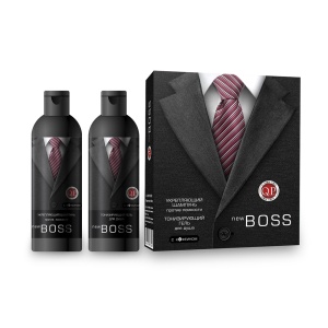 Фотография Compliment Подарочный набор №1114 • Q.P. New Boss • Шампунь укрепляющий 250мл + Гель для душа тонизирующий 250мл • арт.873609