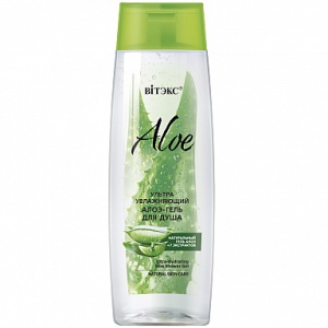 Фотография Витекс ALOE 97% • +7 ЭКСТРАКТОВ Ультраувлажняющий АЛОЭ-ГЕЛЬ для душа 400мл, код 21 46
