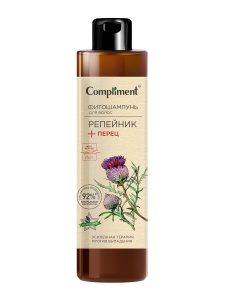 Фотография Compliment Фитошампунь РЕПЕЙНИК + ПЕРЕЦ, 400мл • арт.910866
