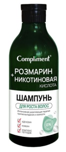 Фотография  Compliment Розмарин+Никотиновая кислота ШАМПУНЬ для роста волос, 400 мл арт.890286