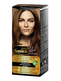 Фотография  Белита-М Hair Happiness Стойкая Крем-краска для волос Аммиачная тон 7.3 Золотисто-Русый 