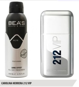Фотография Beas Парфюмированный дезодорант • M218 • For Man • 212Vip • 200мл