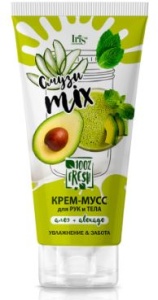 Фотография Iris Смузи mix • Крем-Мусс для рук и тела • Алоэ и Авокадо • 180мл