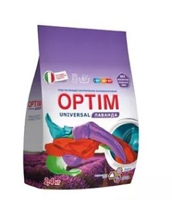 Фотография Бархим OPTIM • Порошок стиральный •  OPTIM UNIVERSAL «ЛАВАНДА» • Универсальный • 2,4кг