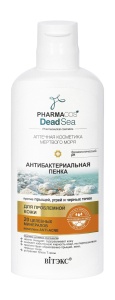 Фотография Витекс PHARMACos • Dead Sea • Пенка против прыщей АНТИБАКТЕРИАЛЬНАЯ для проблемной кожи 150мл, код 46 67