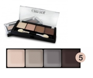 Фотография LuxVisage Тени для век • Glam Look 4-х цветные • тон 5 Дымчатая • арт. К850