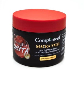 Compliment ЗАЩИТА ЦВЕТА Маска-Уход для окрашенных и мелированных волос, 300мл арт.919418