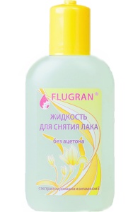FLUGRAN Жидкость для снятия лака с экстрактом Ромашки 130 мл