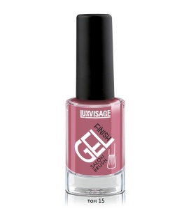 LUX visage ЛАК д/ногтей GEL finish тон 15 (тёмно-розовый)/9г/6шт, арт.К224