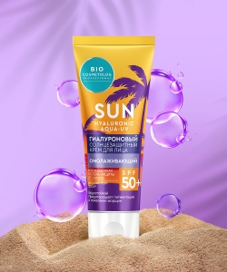 Фотография Фитокосметик Крем для лица • Гиалуроновый • Солнцезащитный Spf50 • Омолаживающий • Фито к Biocosmetolog • 50мл • Арт.8762