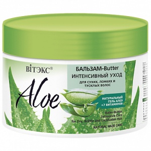 Фотография Витекс ALOE 97% • БАЛЬЗАМ-Butter ИНТЕНСИВНЫЙ УХОД для сухих, ломких и тусклых волос 300мл, код 38 07